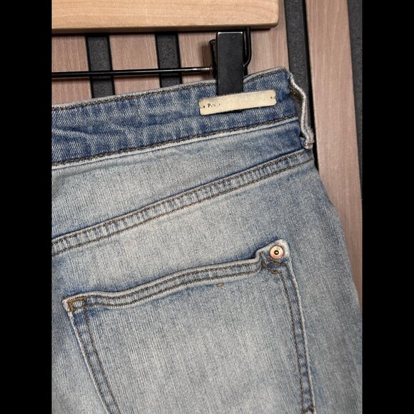 Pilcro Jeans 29 Womens Blue Relaxed Straight Frayed High Rise Distressed - Picture 7 of 10